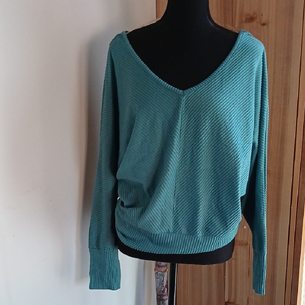 Just Be Teal V-Neck Sweater